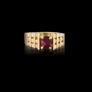 1.00ct Ruby & Diamond Gold Ring