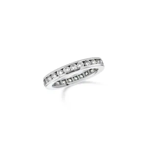 1.04 CT Round Diamond Channel Set Platinum Band