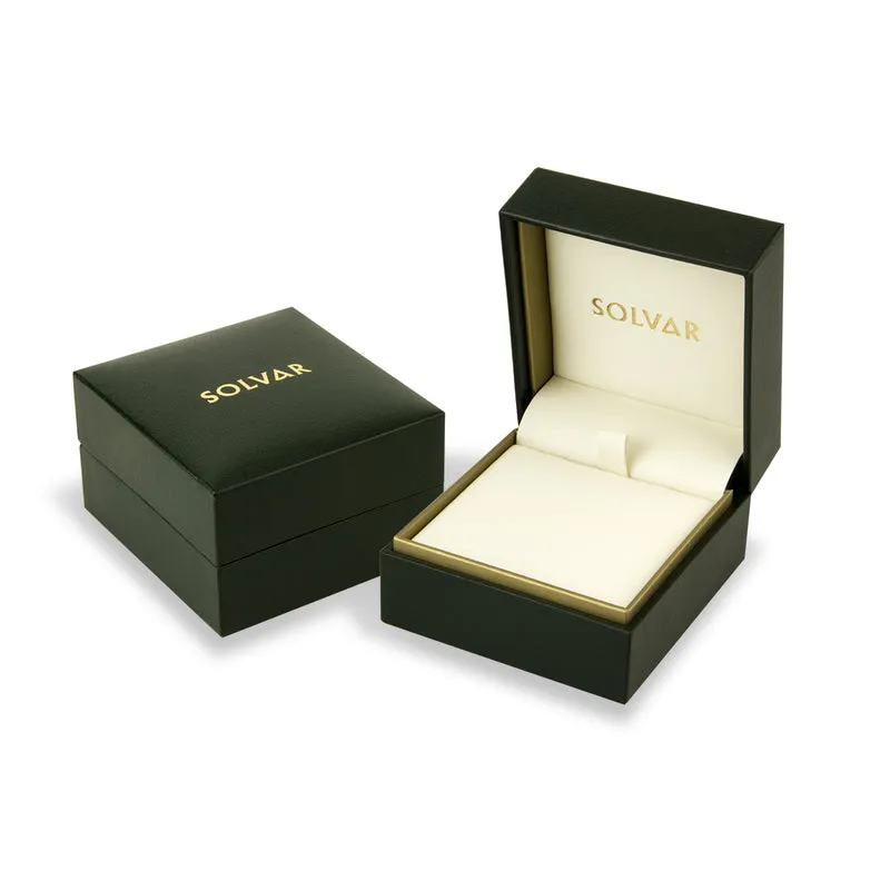 14K Two Tone Diamond Shamrock Stud Earrings