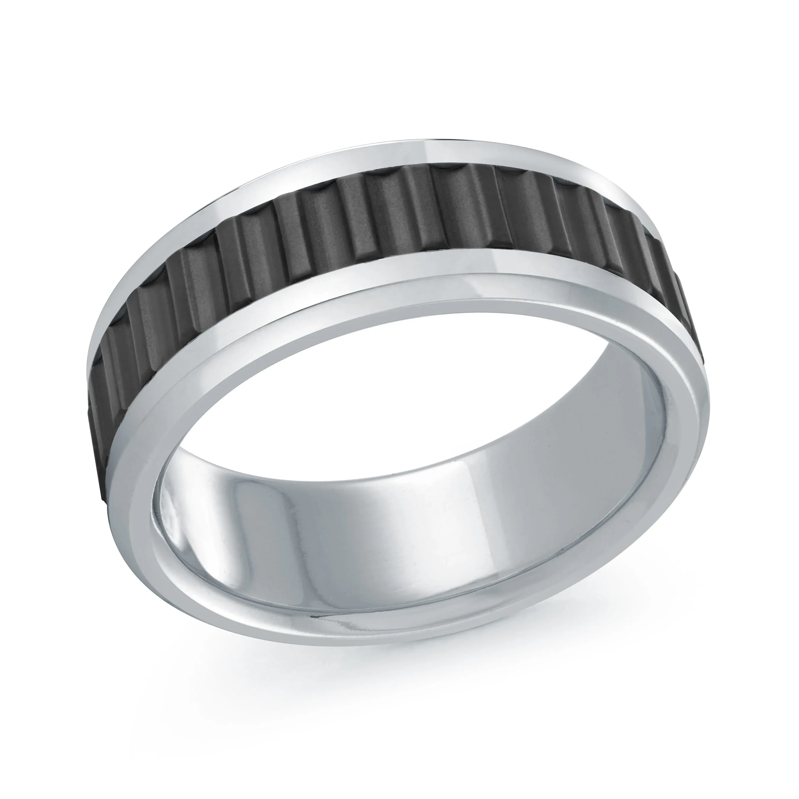 14K White Gold Ring from the Titanium Collection by Malo - MRDTI-004-8W