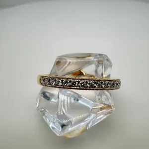 18ct Yellow Gold Pave Set  Diamond  Eternity Ring .18ct