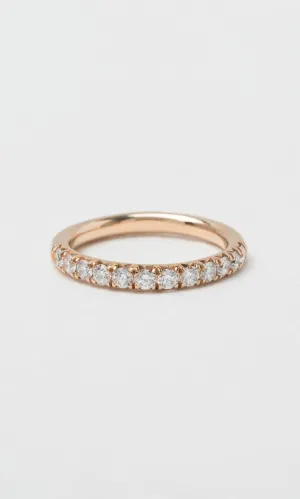18K RG 0.50ct TDW Round Brilliant Diamond Band