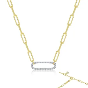 2-Tone Paperclip Necklace N0239CLT20