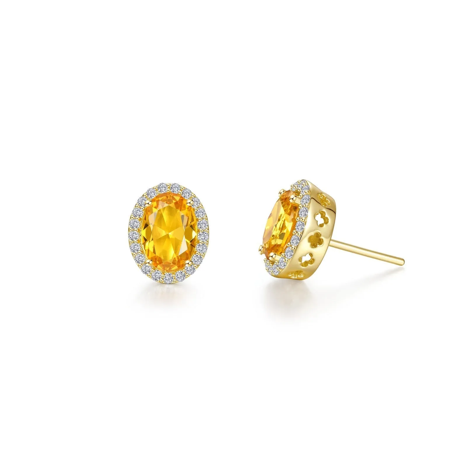 2.96 CTW Oval Halo Stud Earrings E0623CTG00