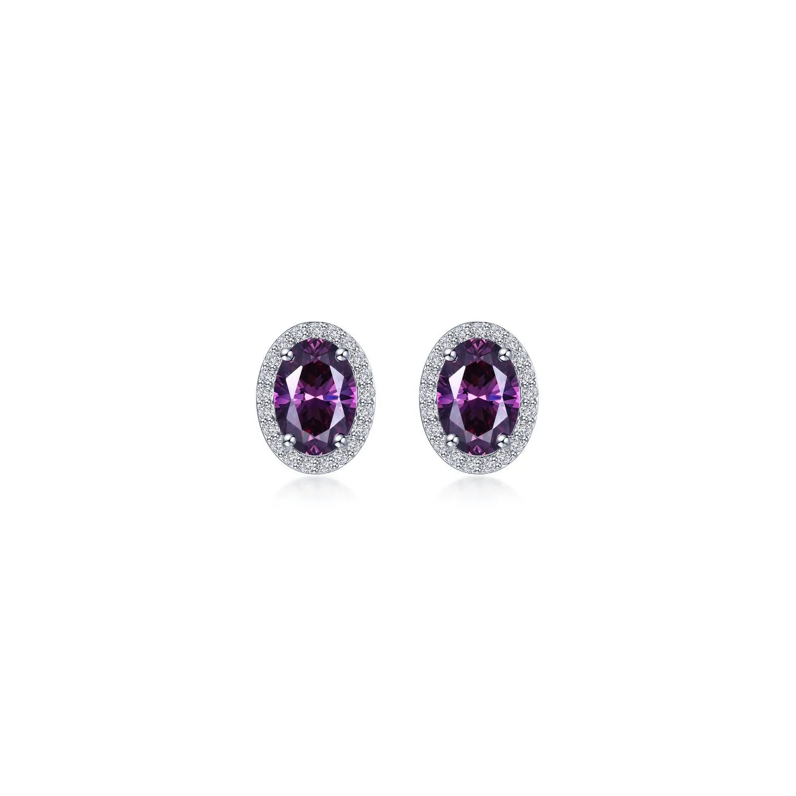 2.96 CTW Oval Halo Stud Earrings E0623CTG00