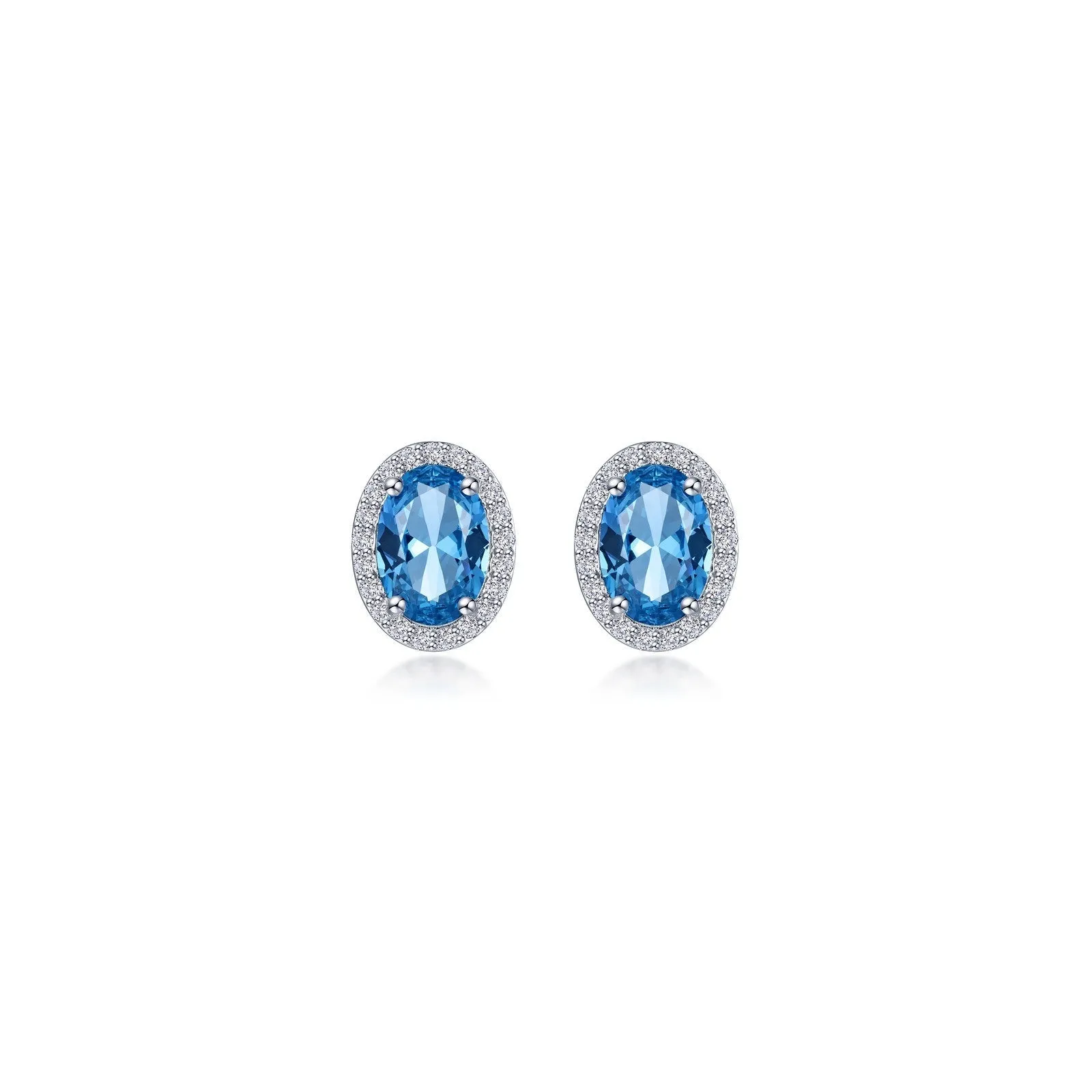 2.96 CTW Oval Halo Stud Earrings E0623CTG00