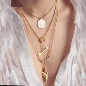 3 Layered Chains Necklace