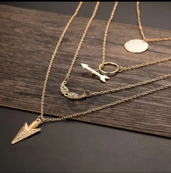 3 Layered Chains Necklace