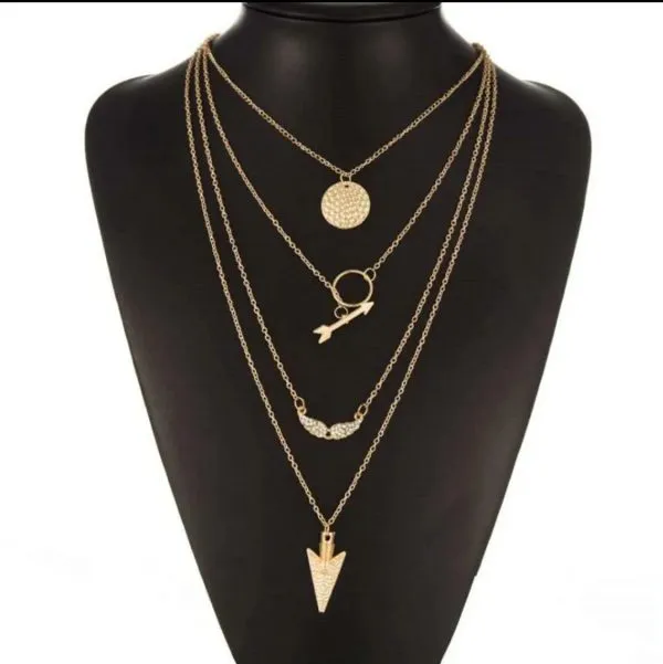 3 Layered Chains Necklace