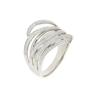 9ct White Gold Diamond Dress Ring