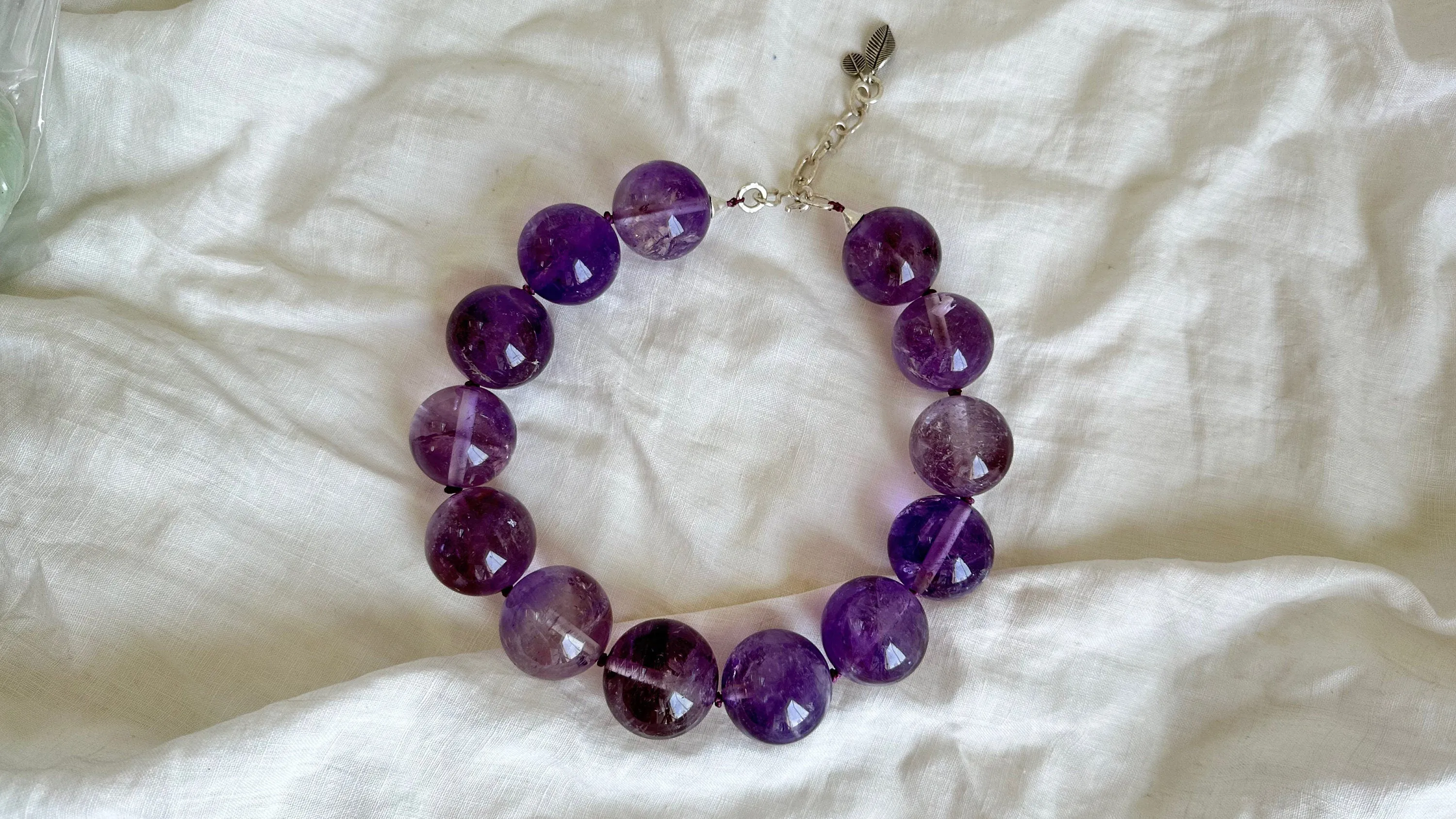 Amethyst & Silver Necklace. Sterling Silver. 2055