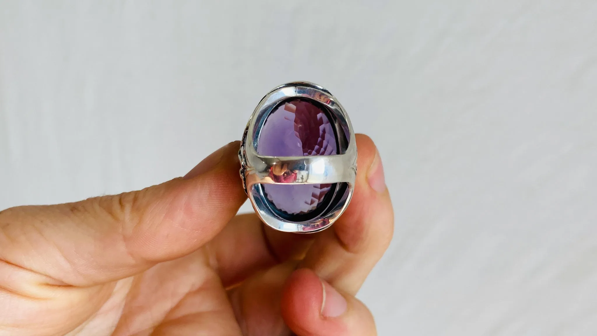 Amethyst Botanicals Ring. Size 6.7. Stupendous. 0365