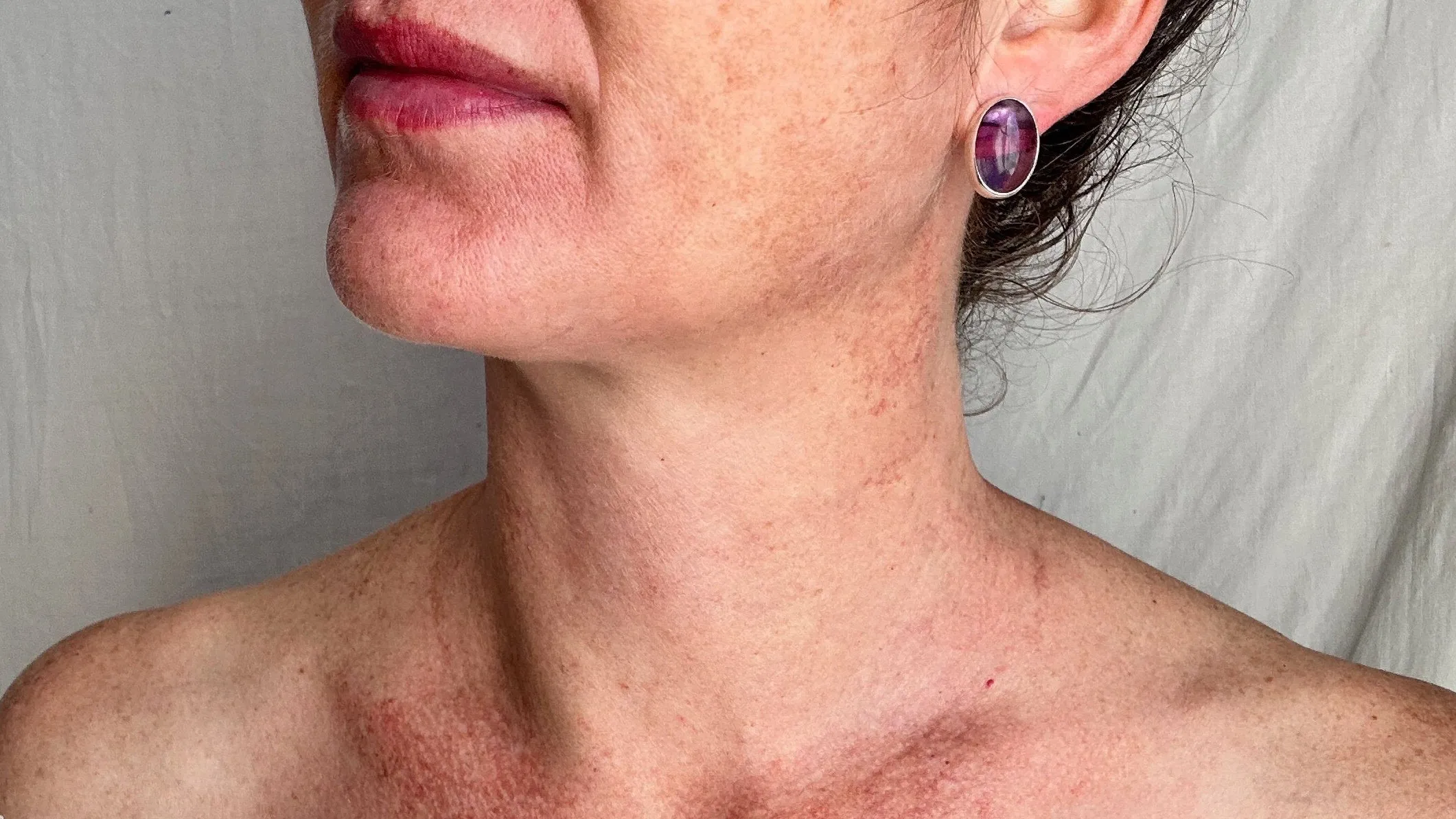 Amethyst Crystal Post Earrings. 1311