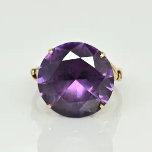Antique Color Change Sapphire 10k Rose Gold Scrollwork Ring