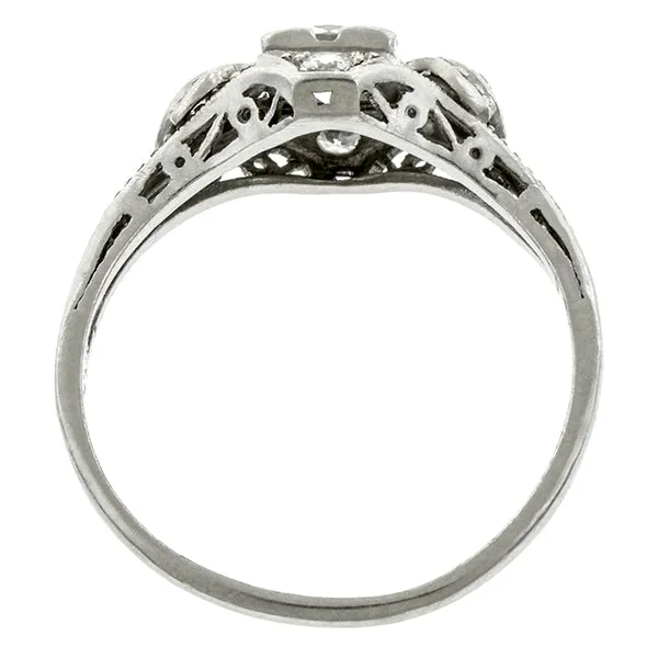 Art Deco Engagement Ring, TRB; 0.28ct