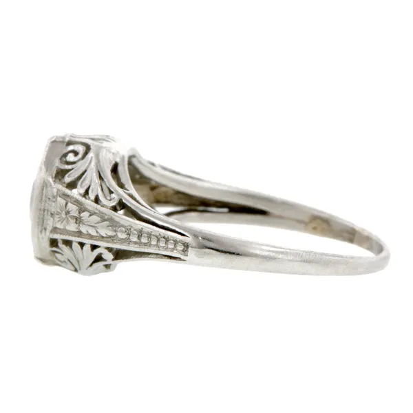 Art Deco Engagement Ring, TRB 0.60ct