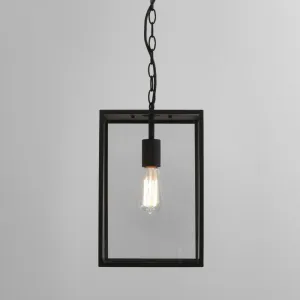 Astro 1095015 Homefield Outdoor Pendant Light Black and Glass