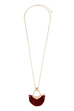 B1n2121- Bohemian Inspired Tassel Pendant Necklace