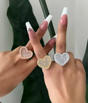 Baguette Heart Ring