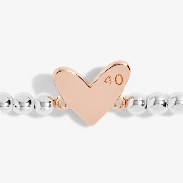BEAUTIFULLY BOXED A LITTLE HAPPY 40TH BIRTHDAY BRACELET