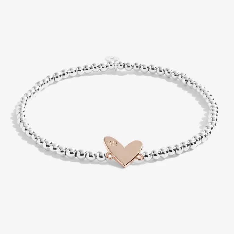 BEAUTIFULLY BOXED A LITTLE HAPPY 40TH BIRTHDAY BRACELET