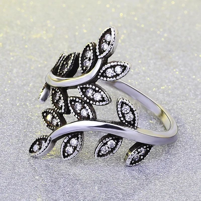 Black Vintage Tree of Life Rings