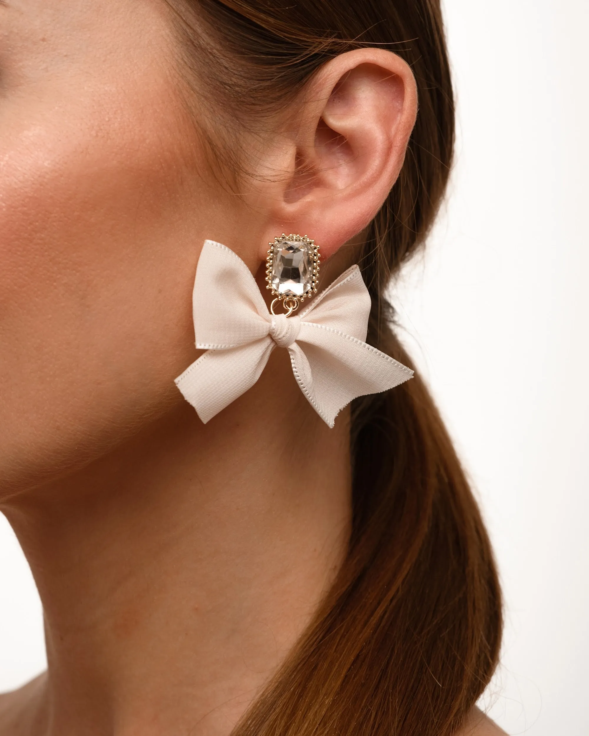 Black&White Bow Earrings