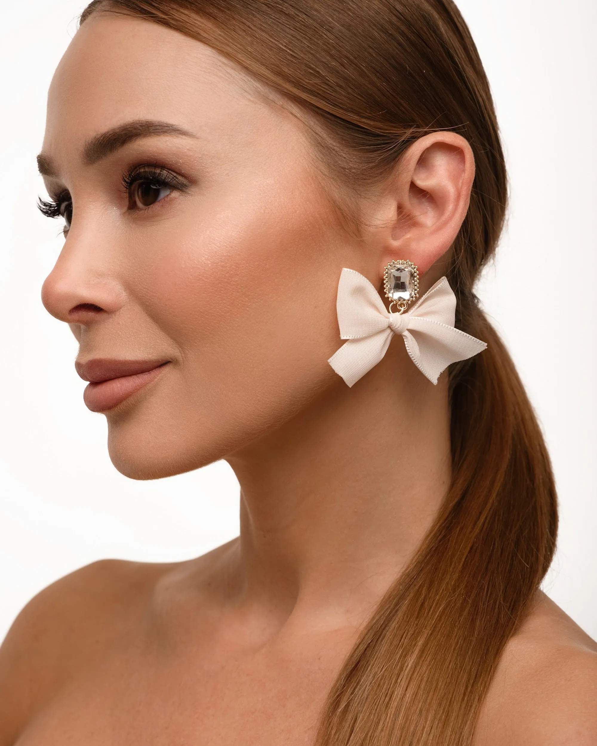 Black&White Bow Earrings