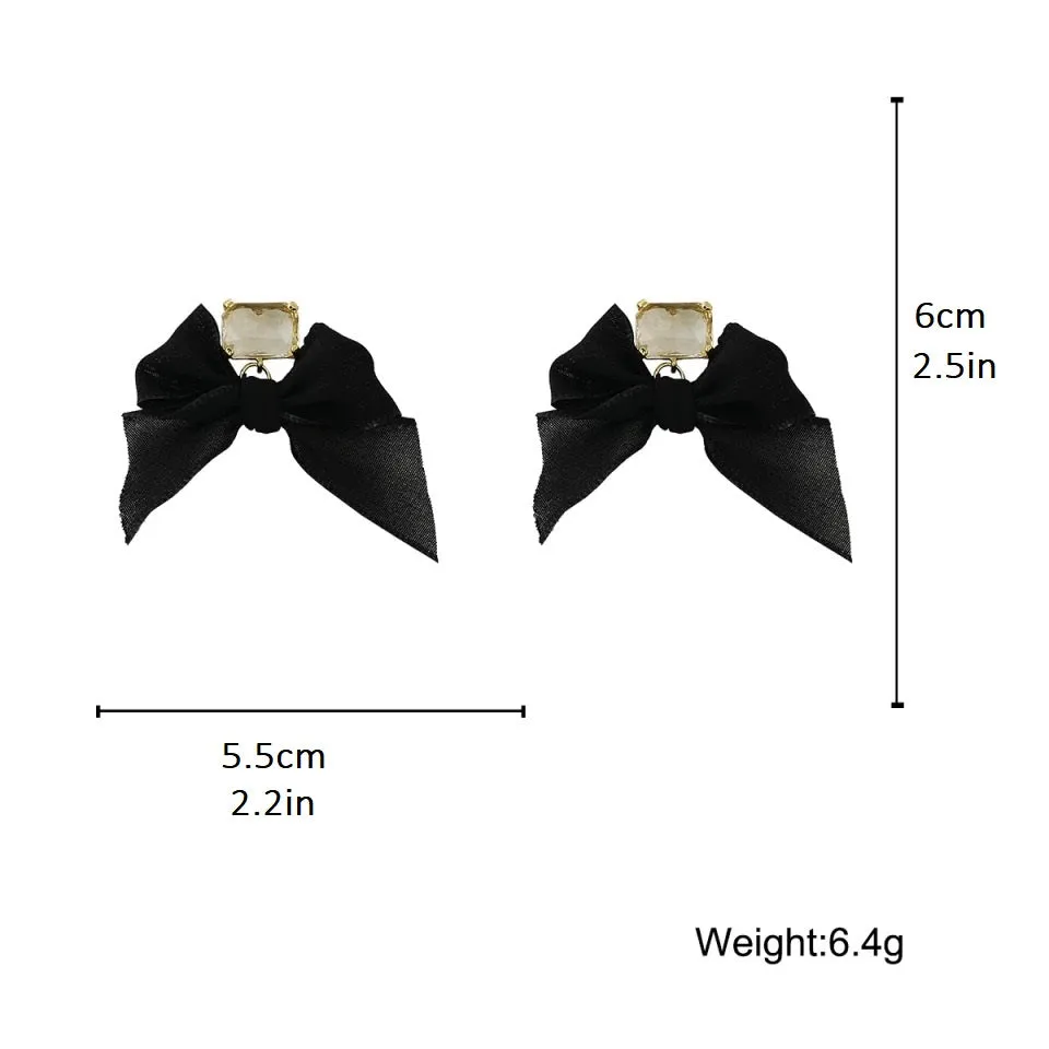 Black&White Bow Earrings
