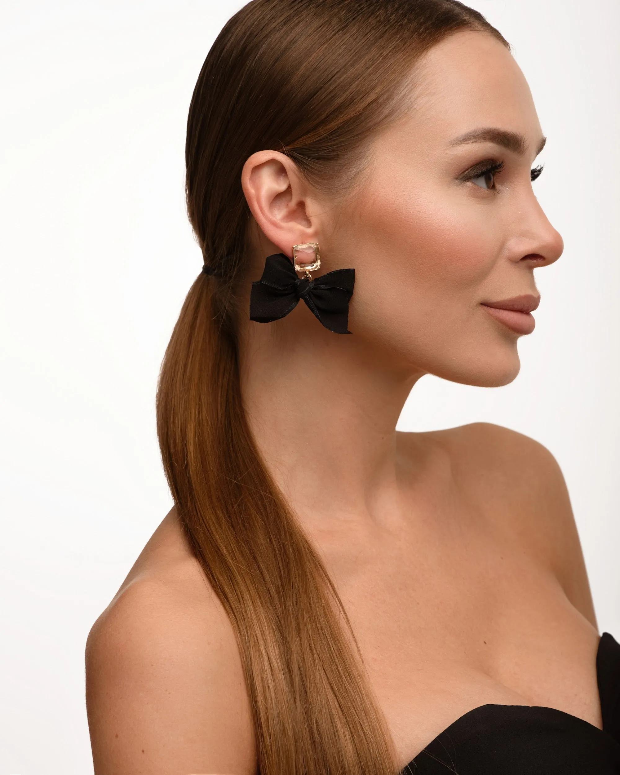 Black&White Bow Earrings