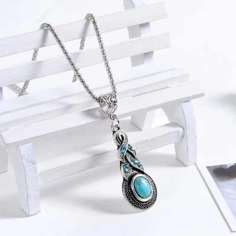 Bohemian Blue Crystal Necklaces