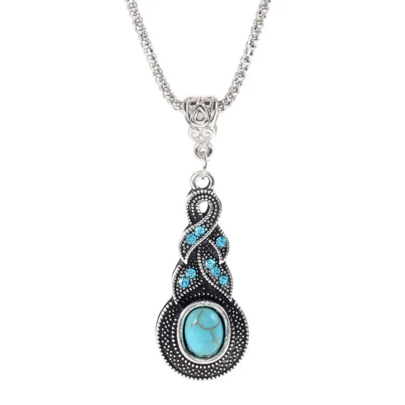 Bohemian Blue Crystal Necklaces