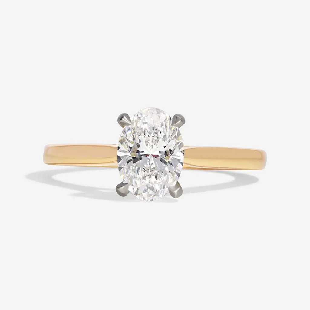 Bordeaux 0.80ct | Oval Solitaire Natural Diamond set in 18ct Gold