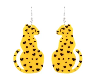 Ch-Ch-Ch-Cheetah Spotted Heart Earrings