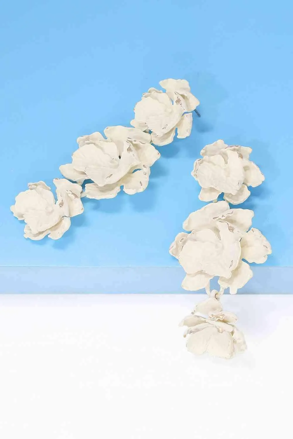 Chic Floral Zinc Alloy Dangle Earrings - Style Elevation