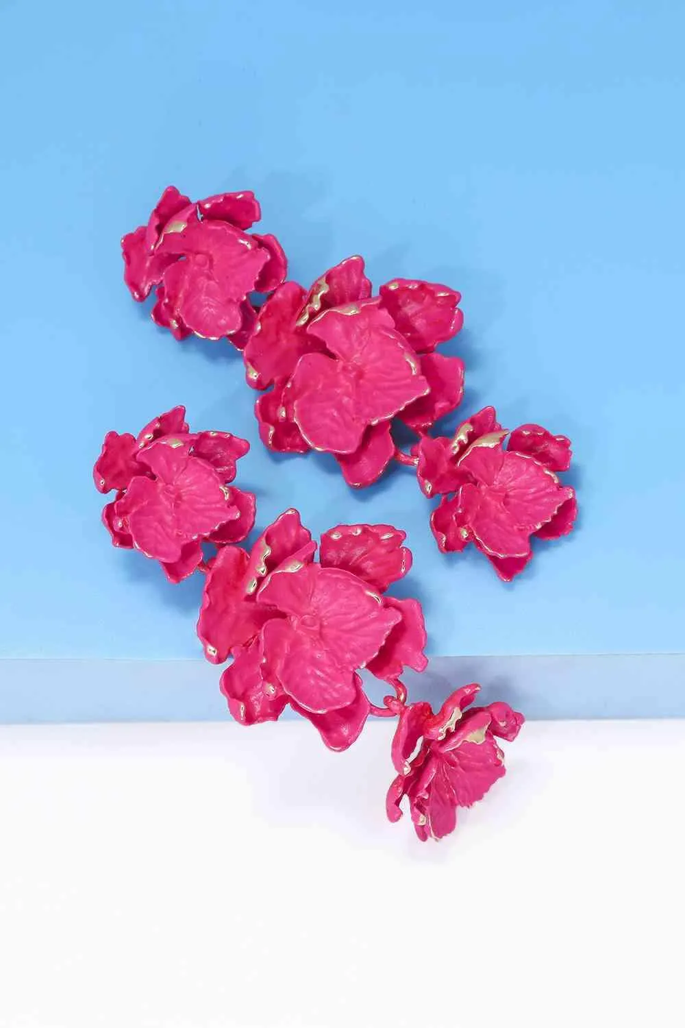 Chic Floral Zinc Alloy Dangle Earrings - Style Elevation