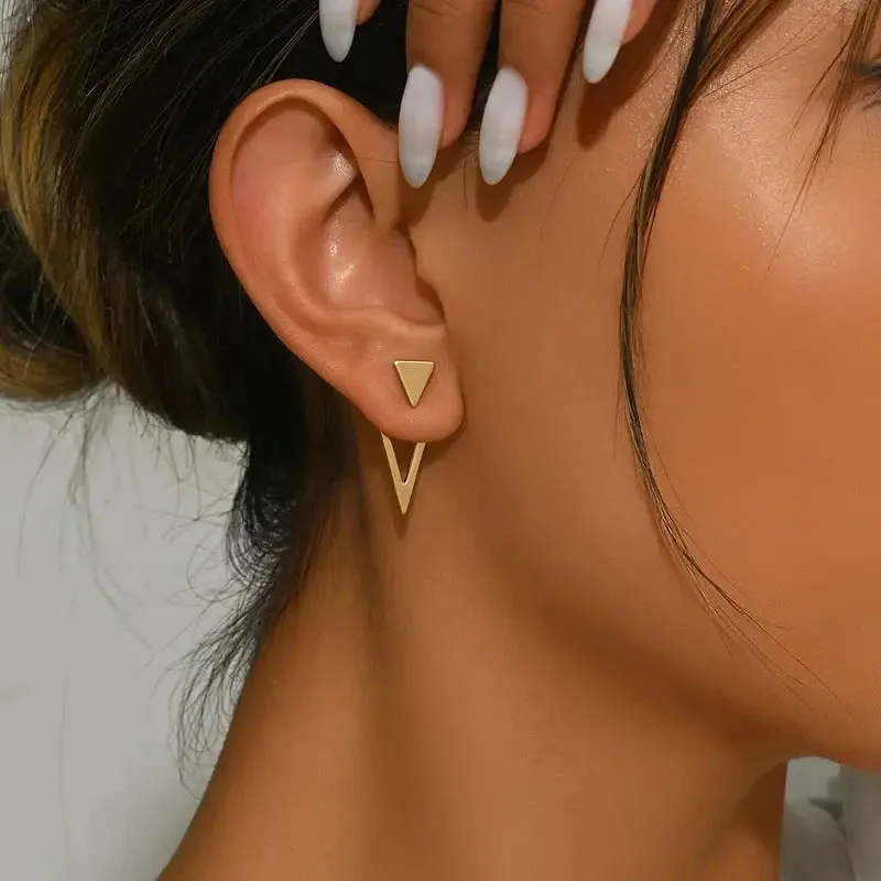 Chic Minimalist Triangle Design Earrings