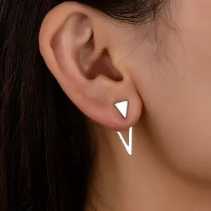 Chic Minimalist Triangle Design Earrings