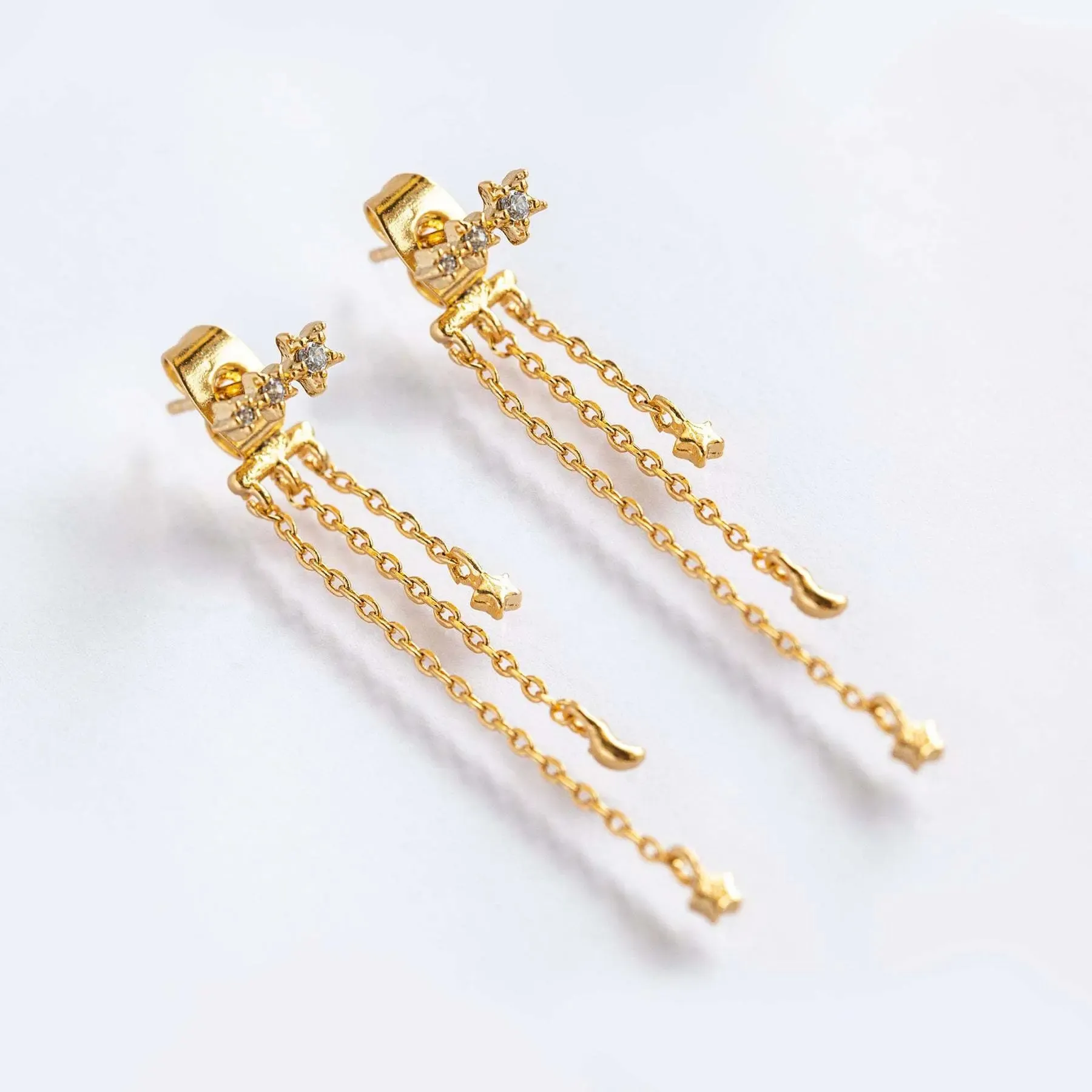 Chic Sterling Silver Tassel Earrings
