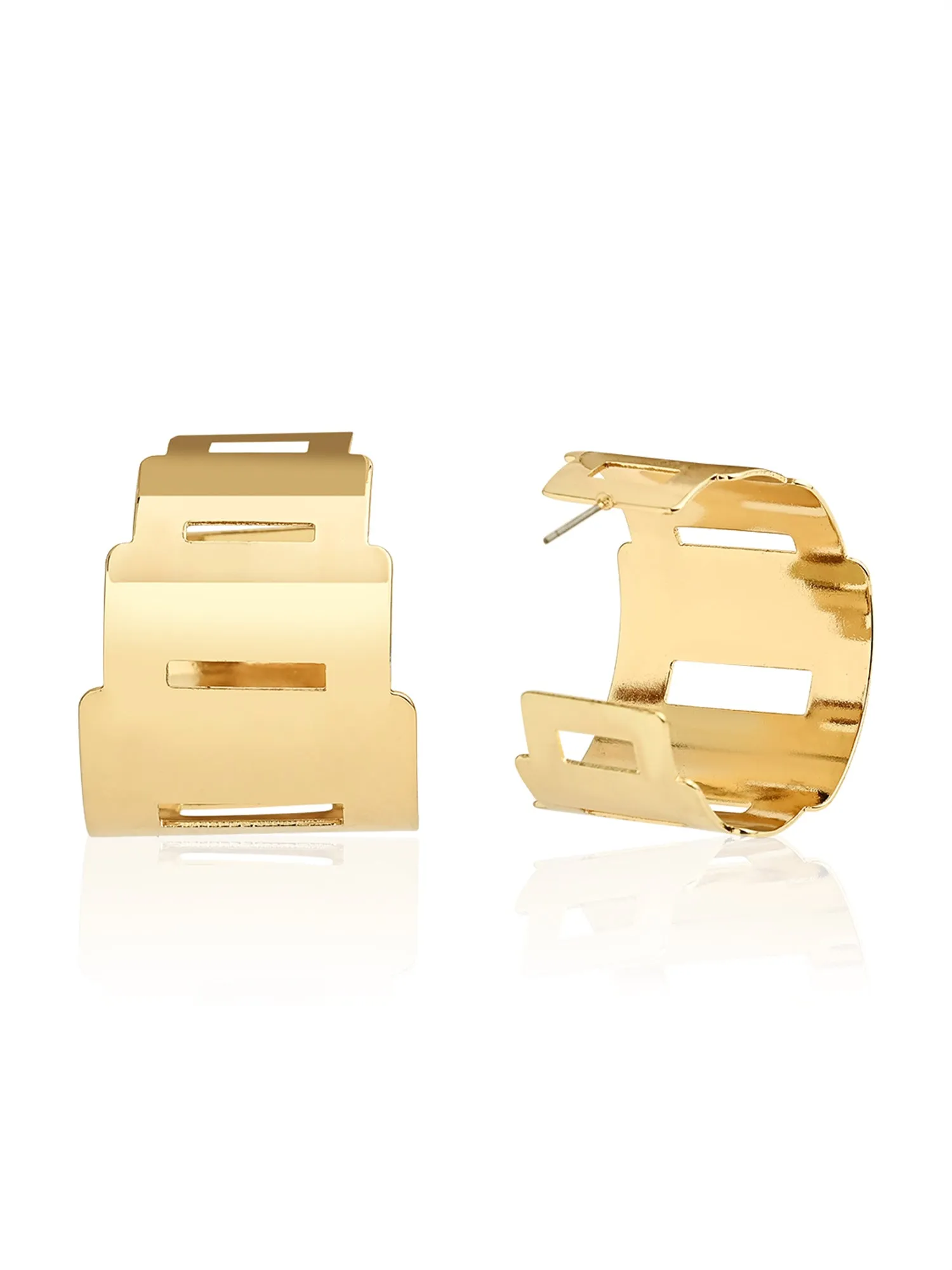 Chic Wide Cut Hoop Earrings