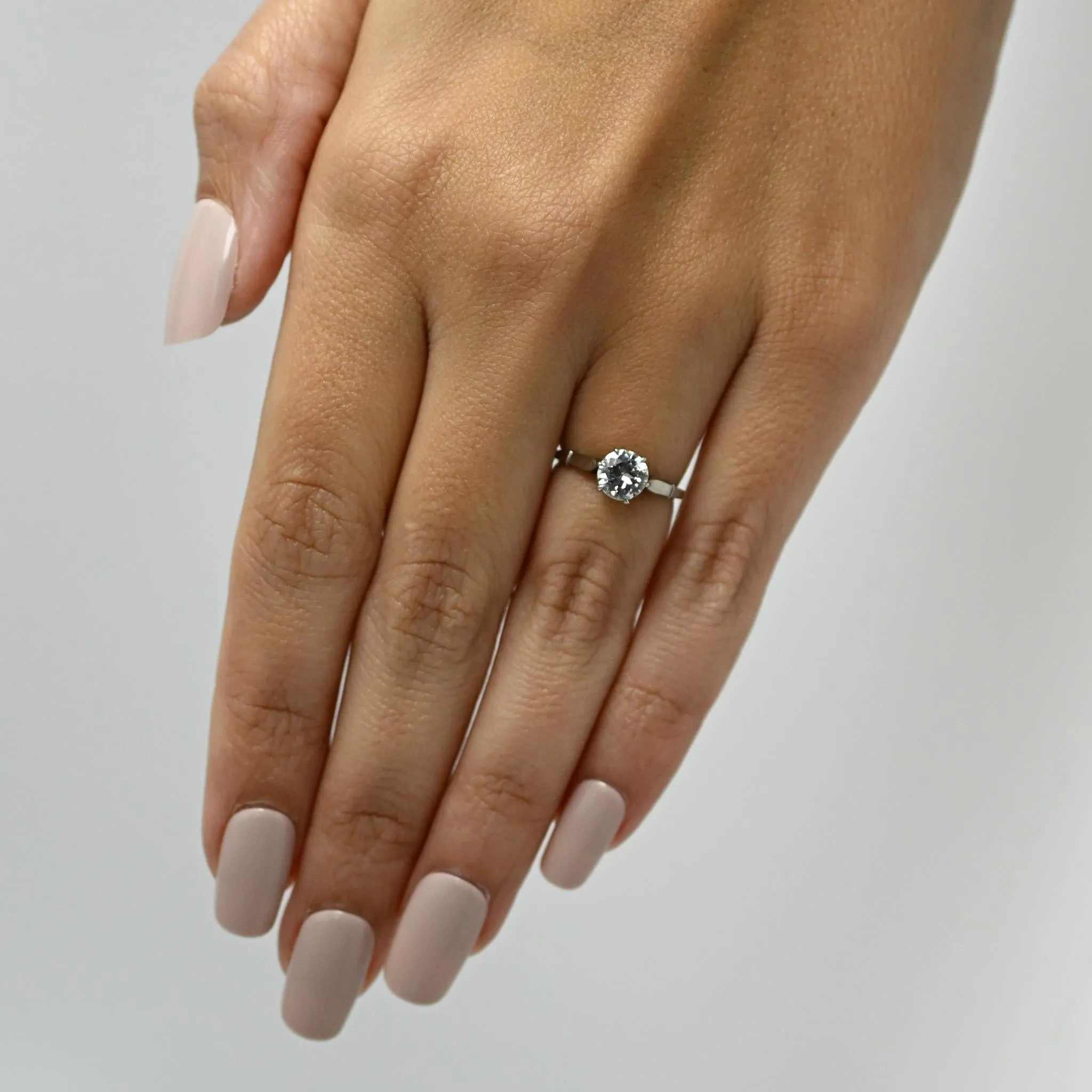 Circa 1920's Art Deco Platinum Brilliant Cut GIA Certified Diamond Ring