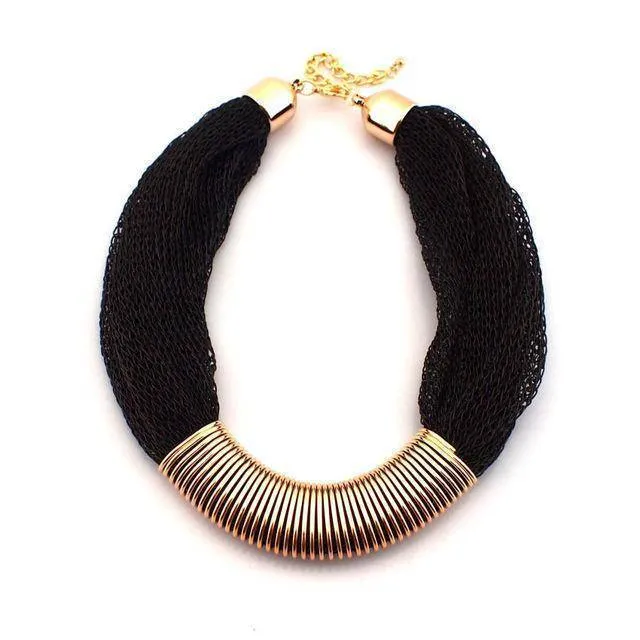 Collar Rope Choker Statement Necklace