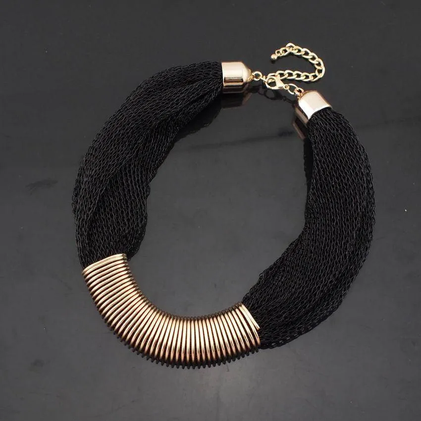 Collar Rope Choker Statement Necklace