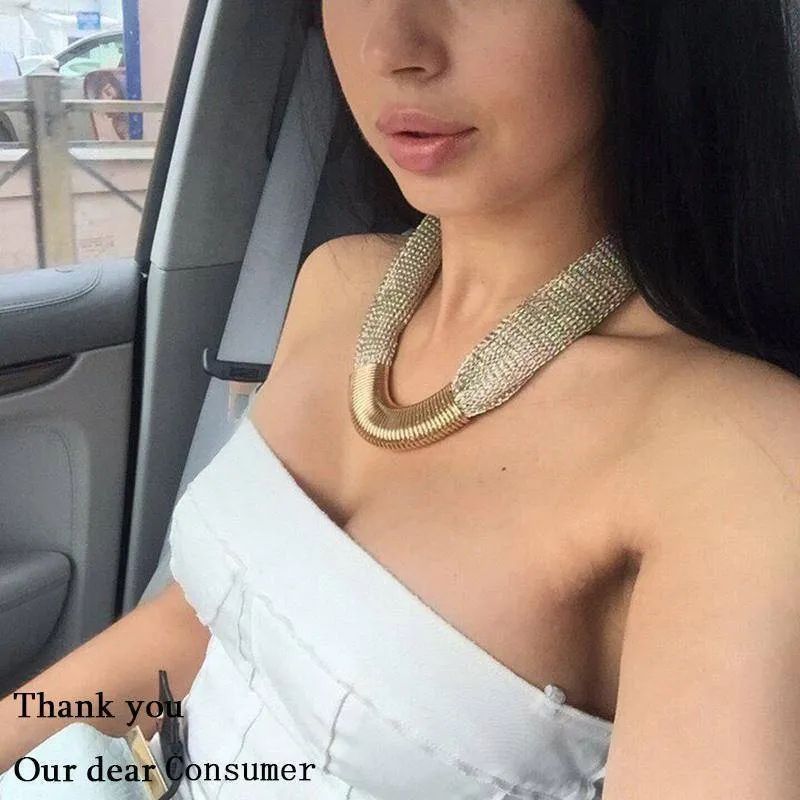 Collar Rope Choker Statement Necklace