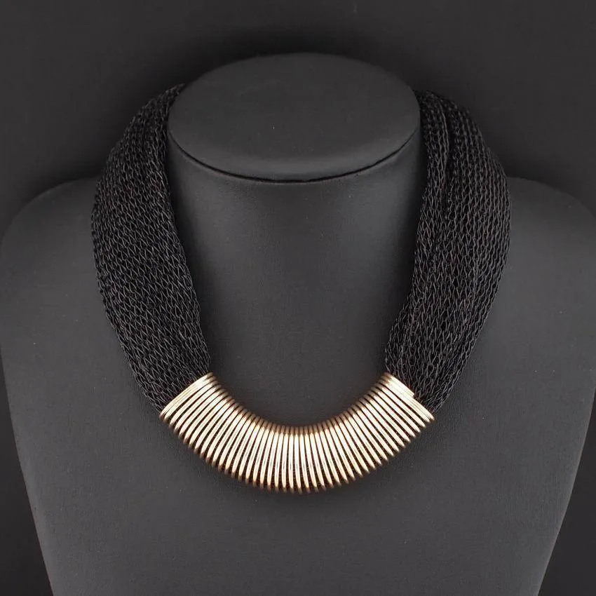 Collar Rope Choker Statement Necklace