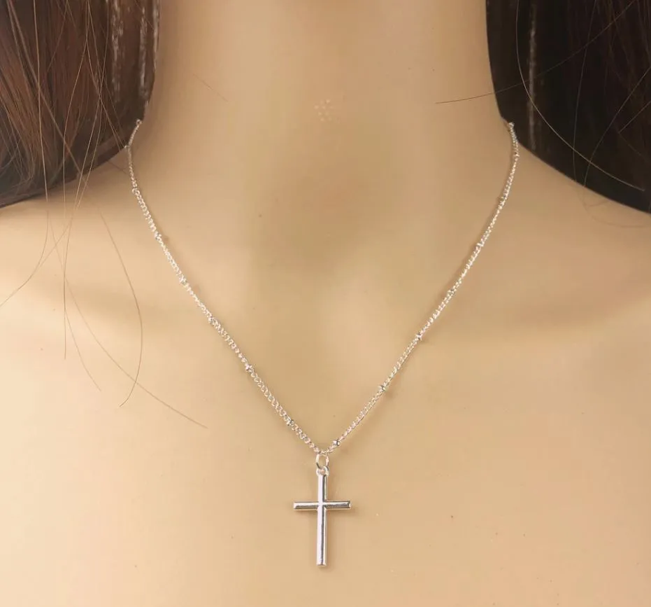 Cross on 18” adjustable necklace