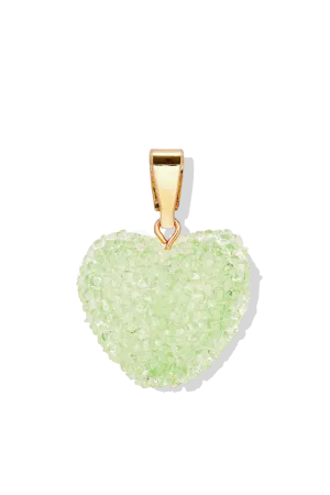 Crystal Haze Jelly Heart Pendant - Pistachio