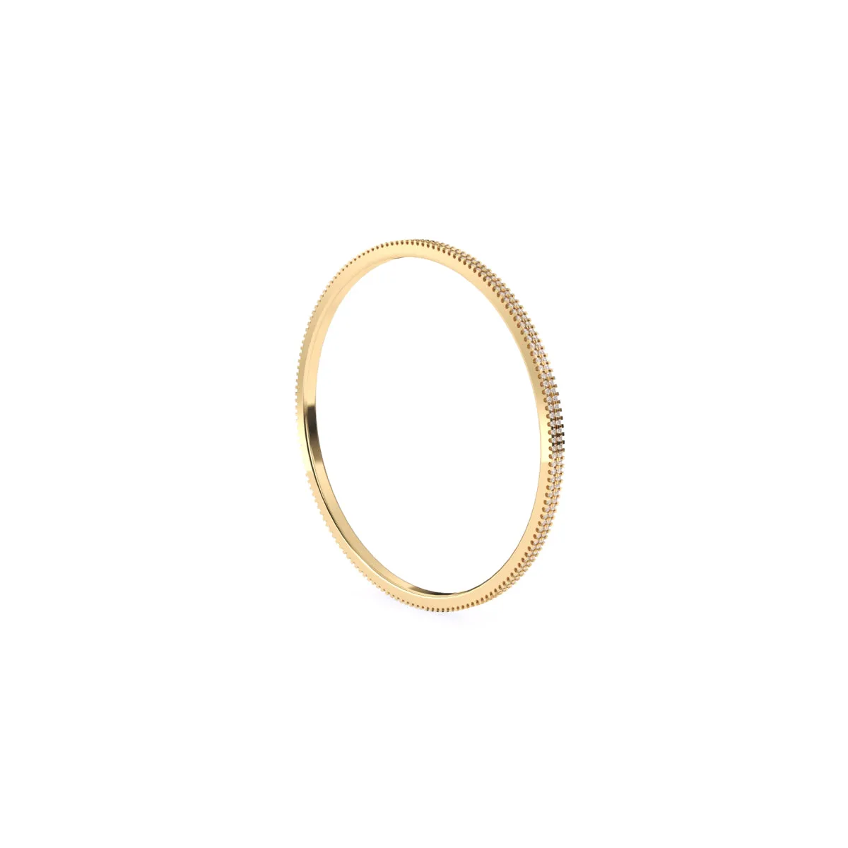 Delicate Two Row Round Diamond Bangle