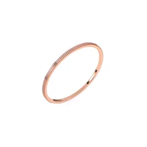 Delicate Two Row Round Diamond Bangle