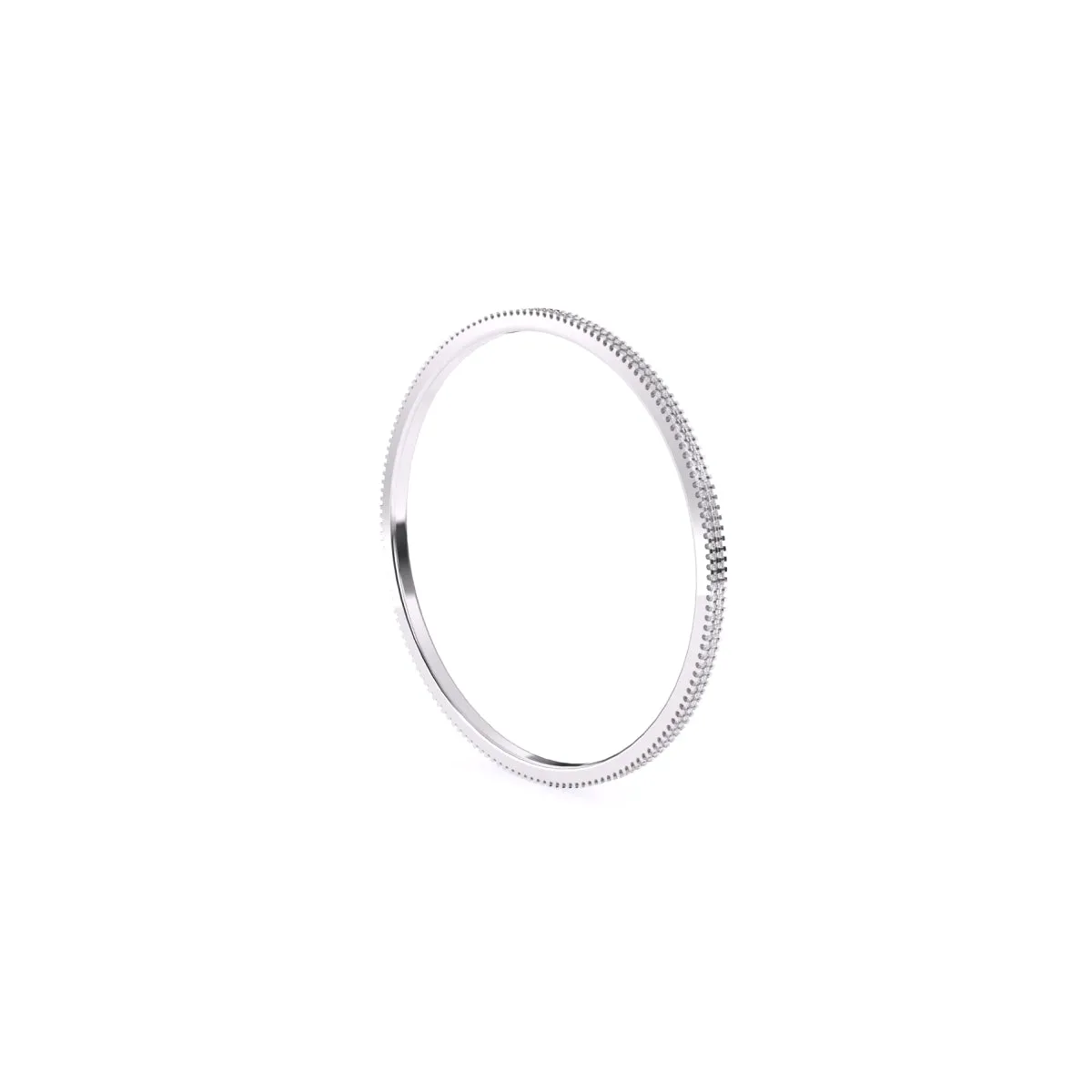 Delicate Two Row Round Diamond Bangle